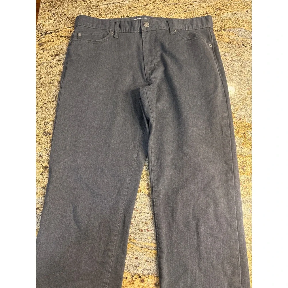Lot of 3 Banana Republic Travel Jeans Slim Fit Dark Gray 34x32‎ Mens Pants